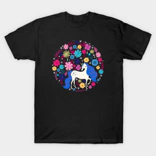 Retro Nature Unicorn Love T-Shirt